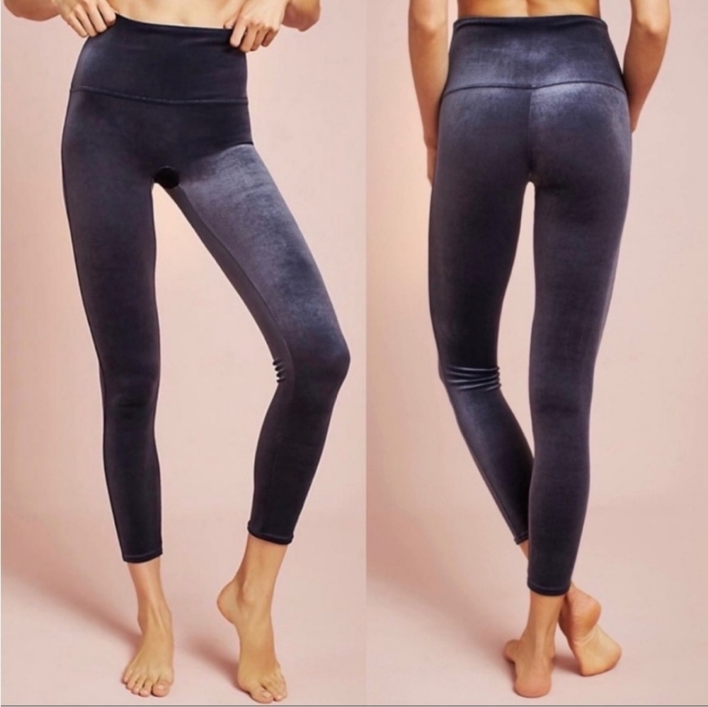 Spanx High Waisted Velvet Leggings Small